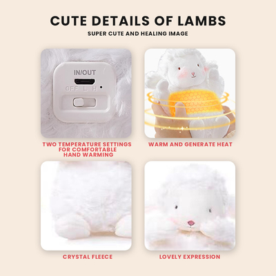 Blijf comfortabel en verbonden met onze kleine schapen Plushie Hand Warmer Power Bank overal