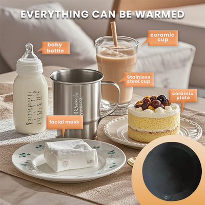 Multifunktioneel USB Cup Warmer Smart Travel Flaschehitteplaat met draadloos opladen