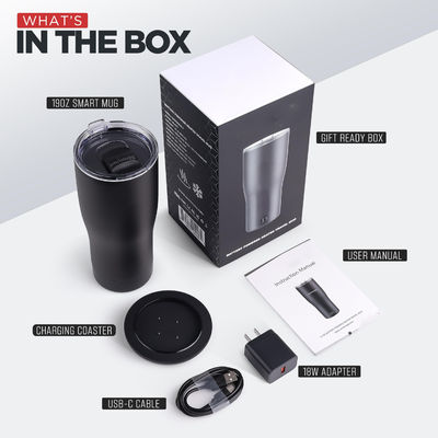 Custom Smart verwarmde koffiebeker LED-scherm zelfregulerende temperatuur voor handig direct drinken voor reizen auto gemaakt