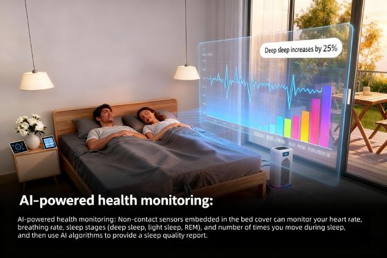 Verstelbare temperatuurMeerfunctionele elektrische matrasbedekking Koeling en verwarming Watergekoelde matras met therapiefunctie F-instellingen 45-65 graden Voor persoonlijk comfort bij verwarming en koeling Matraspad