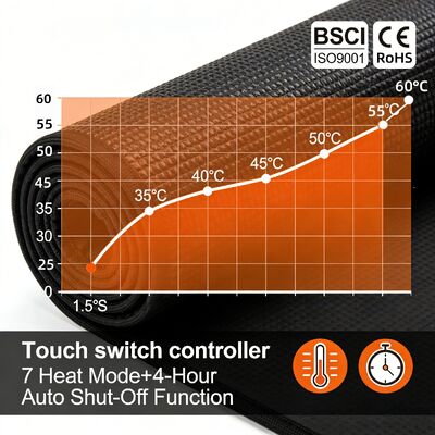 Pas de oververhittingsbeveiliging aan Verwarmde muismat met draadloos opladen en polssteun Intelligente verwarmingsmuismat