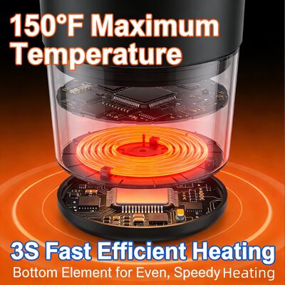 Groothandel Draagbare zelfverwarming mok 5000 MAh Batterij 18 oz Koffiewarmer Oplaadbare zelfverwarming reis mok voor kantoor