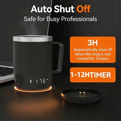 Groothandel Draagbare zelfverwarming mok 5000 MAh Batterij 18 oz Koffiewarmer Oplaadbare zelfverwarming reis mok voor kantoor