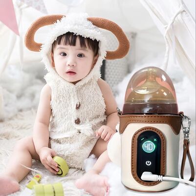 Sheerfond USB draagbare melkverwarmer 5V2A laagdrukveilige babyflesverwarmers met poly/cotton/EVA materiaal voor baby's