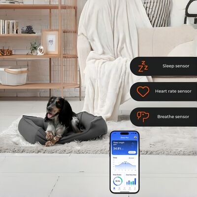 Smart Reptile Pet Bed Gezondheidsmonitor Track Hartslag Ademhaling Slaappad WiFi-bediening Buiten- en autogebruik Huisdiermat