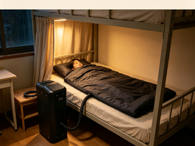 Koel slaapzak gemaakt van polyurethaan met temperatuurregeling in twee zones voor comfortabele campingreizen en thuis