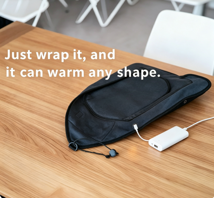 Draagbare voedselverwarmingspak met USB-invoer en zelfklevend oppervlak voor een veilige en handige verwarming van verschillende verpakte voedselcontainers buiten