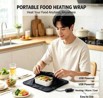 USB powered food heating bag with flexible wrapping design and food grade materials providing steady gentle heating for packed meals USB powered food heating bag with flexible wrapping design and food grade materials providing steady gentle heating for packed meals USB powered food heating bag with flexible wrapping design and food grade materials providing steady gentle heating for packed meals