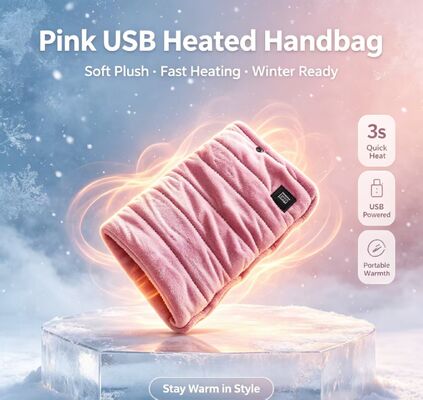 Draagbare handwarmer met USB-stroomvoorziening zacht zijdeachtig weefsel oppervlak constante verwarmingsfunctie lichtgewicht compact ontwerp en veiligheidsbescherming