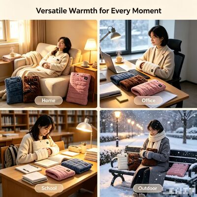 Draagbare handwarmer met USB-stroomvoorziening zacht zijdeachtig weefsel oppervlak constante verwarmingsfunctie lichtgewicht compact ontwerp en veiligheidsbescherming