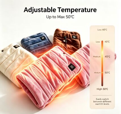 Draagbare USB Elektrische Verwarmde Handwarmer 3 Instelbare Temperaturen Max 50°C Zachte Flanellen Oplaadbare Handverwarmingszak Winter Buiten Warm Cadeau