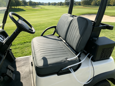 Zachte en duurzame golfverwarmingspad voor golfwagenstoelen met verwarmings- en koelfuncties met oververwarmingsbescherming voor langere tijd buiten