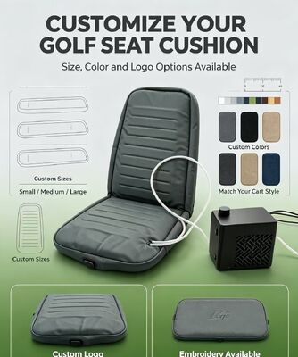 Custom Golf Cart Seat Cushion, Cooling & Heating Function, Support Logo, Color & Size Customization, Portable Temperature‑Controlled Golf Seat Pad for Golf Cart
