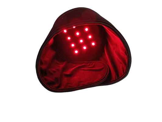 660nm rood licht therapie cap met grafeen ver-infrarood verwarming, 3 therapie modi & 1H automatisch uitschakelen, draagbare infrarood licht cap voor de behandeling van de hoofdhuid