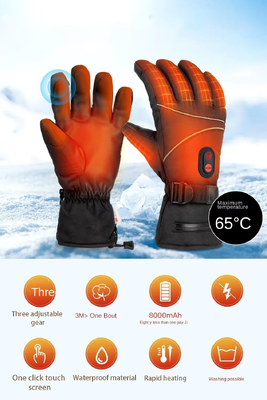 Touchscreen grafeen verwarmd handwarmer, duurzaam en temperatuurverstelbaar waterdicht, winddicht, sneeuwdicht elektrisch handschoenen