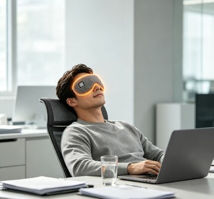 Unisex verwarmd oogmasker, USB oplaadbaar zacht gebreide stof thermisch oogmasker, instelbare temperatuur Warm Compress oogmasker om oogvermoeidheid te verlichten voor mannen Vrouwen Thuis kantoor Reizen