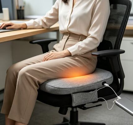 Grafeen verwarmde stoel kussen 45×45cm 3cm dik linnen katoen USB 3-snelheid temperatuur aanpassing verwarmingspad voor thuis auto kantoor Warm middel bilsteun