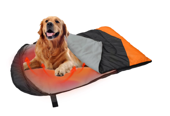Compact gemakkelijk op te slaan verwarmd honden slaapzakje, lichtgewicht 0,93 kg vouwbaar huisdier slaapzakje voor kleine tot middelgrote verschillende hondenrassen, perfect voor thuis en koud weer buiten activiteiten