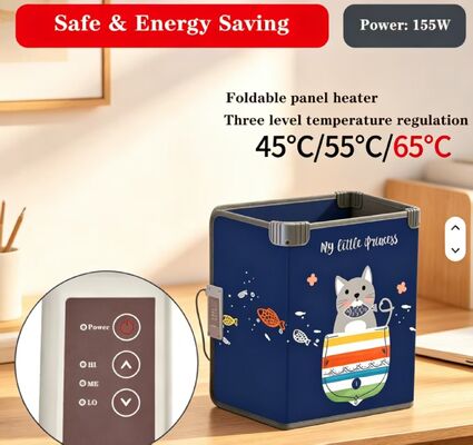 Op maat gemaakte elektrische verwarmde winddichte warme voetplaat 220V 165W, 3-snelheids verstelbare waterdichte voetverwarmingsmat voor binnenverwarming