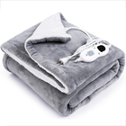 ODM verwarmde deken op batterijen, zachte fleece, draagbare USB-voeding, verwarming, grijs