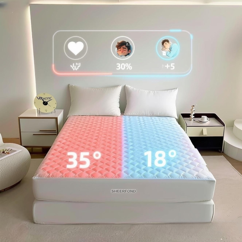 OEM Dual Zones Control Bed And Blanket Cooling System Warm And Safe Pod Bed Pad Voor Winter En Zomer Matras Topper