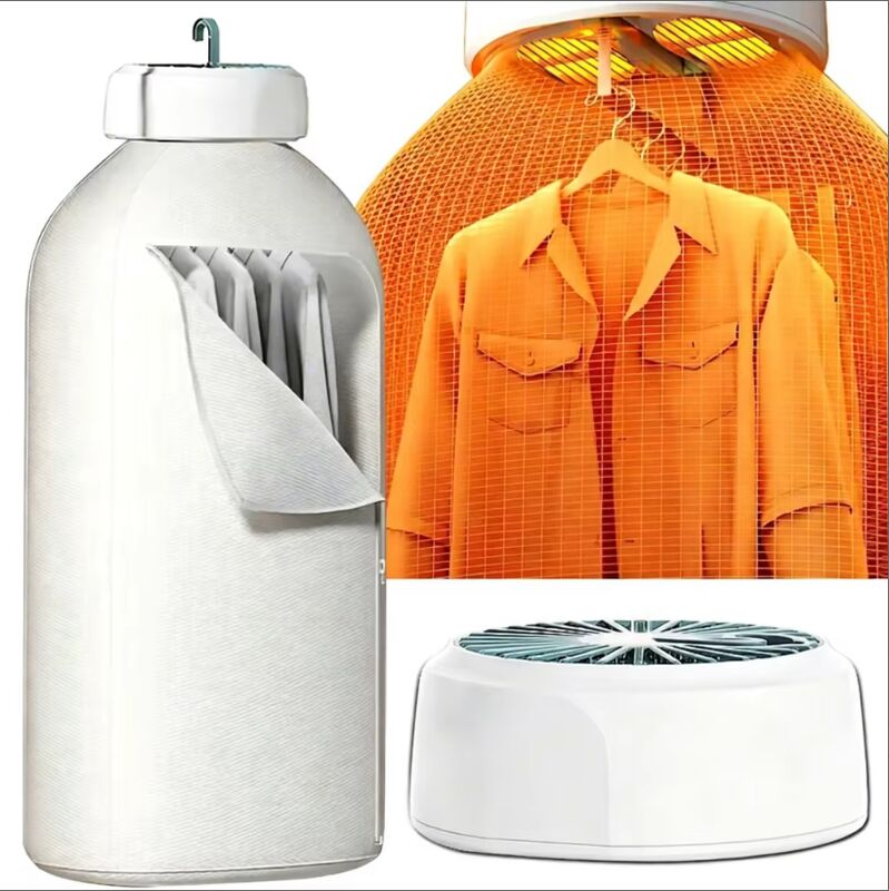 Draagbare elektrische opvouwbare kledingdroger Kleine opvouwbare verwarmde kleding Air Hanging Dryer Mini Air Blower Kledingdroger voor thuis