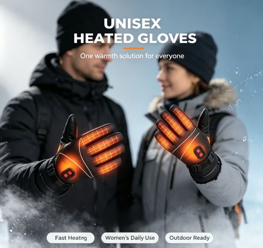 Batterij-aangedreven Elektrische Verwarmde Handschoenen Grafeen Thermische Verwarmingshandschoenen 40-65℃ Verstelbare Winddichte Waterdichte Verwarmde Handwarmers Unisex Winterhandschoenen voor Skiën, Fietsen, Motorrijden, Buitensporten