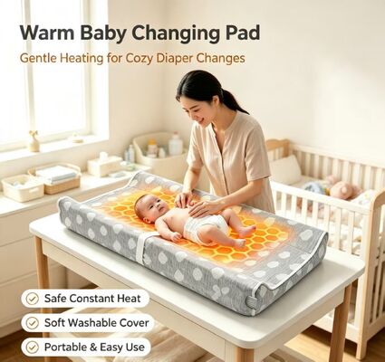 babyverwarmingspad elektrisch verwarmingspad voor baby's met snelle verwarmingselementen en gemakkelijk te reinigen afneembare deksel voor dagelijks gebruik