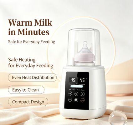 Gebruiksvriendelijke babyflessenwarmer met instelbare temperatuurinstellingen die voldoet aan de behoeften van professionele kinderopvangaanbieders
