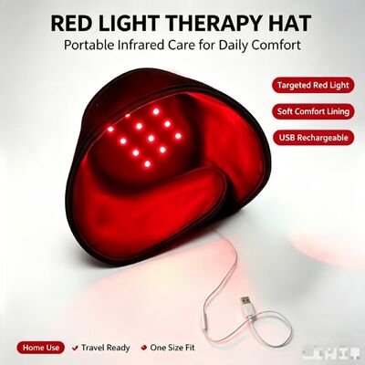 Roodlichttherapiekap, Grafeenfolie Thermische Warmtekap, Snel Verwarmende Ver-infrarood USB Oplaadbare Haarverzorgingskap