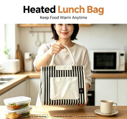 De Ultieme Draagbare Voedselwarmer voor Roadtrips, Kamperen & Kantoor — USB-gestuurde Verwarmde Lunchtas met Snelle Verwarmings Technologie