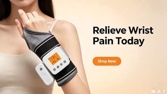 Verwarmde therapie polsbeschermer, vibratiemassage polsbeugel met 3 warmte niveaus en timing, 3000mAh USB oplaadbare polsverwarming
