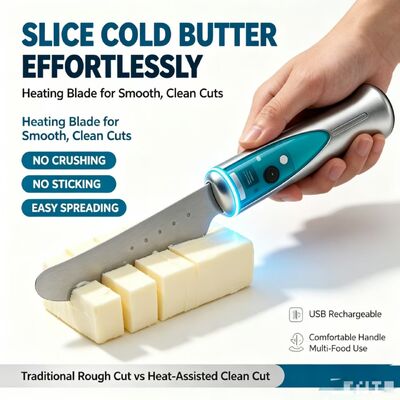 Groothandel Intelligente boterverwarming mes, Touch Sensing Waterdicht roestvrij staal elektrische boter cutter, CE FCC RoHS, Support OEM ODM Custom Logo