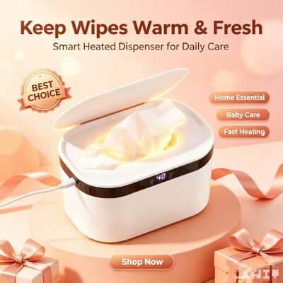 Constante temperatuur natte veeg verwarming dispenser, lekvrije zelfs warmte baby veeg warmer, laag vermogen veegsverwarmer voor thuis en reizen
