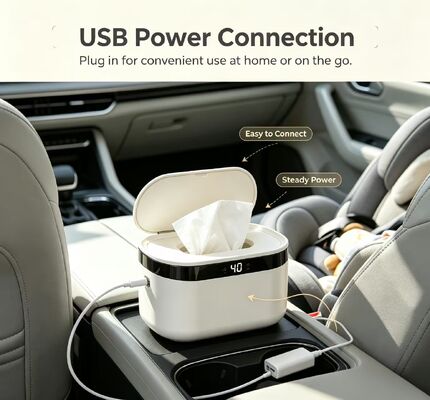 Constante temperatuur natte veeg verwarming dispenser, lekvrije zelfs warmte baby veeg warmer, laag vermogen veegsverwarmer voor thuis en reizen