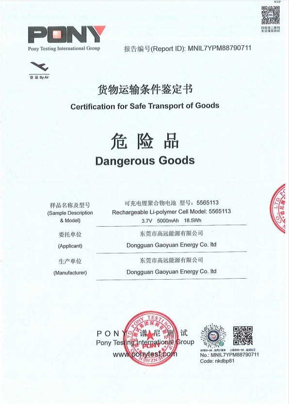 China Dongguan Sheerfond New Materials Co., Ltd. Certificaten